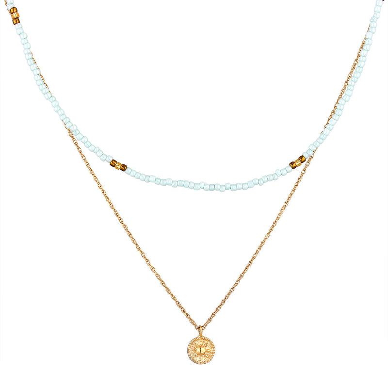 Elli 925 Sterling Silver Layered Choker Gold plated 2004-BF-0007906-001-zoom-