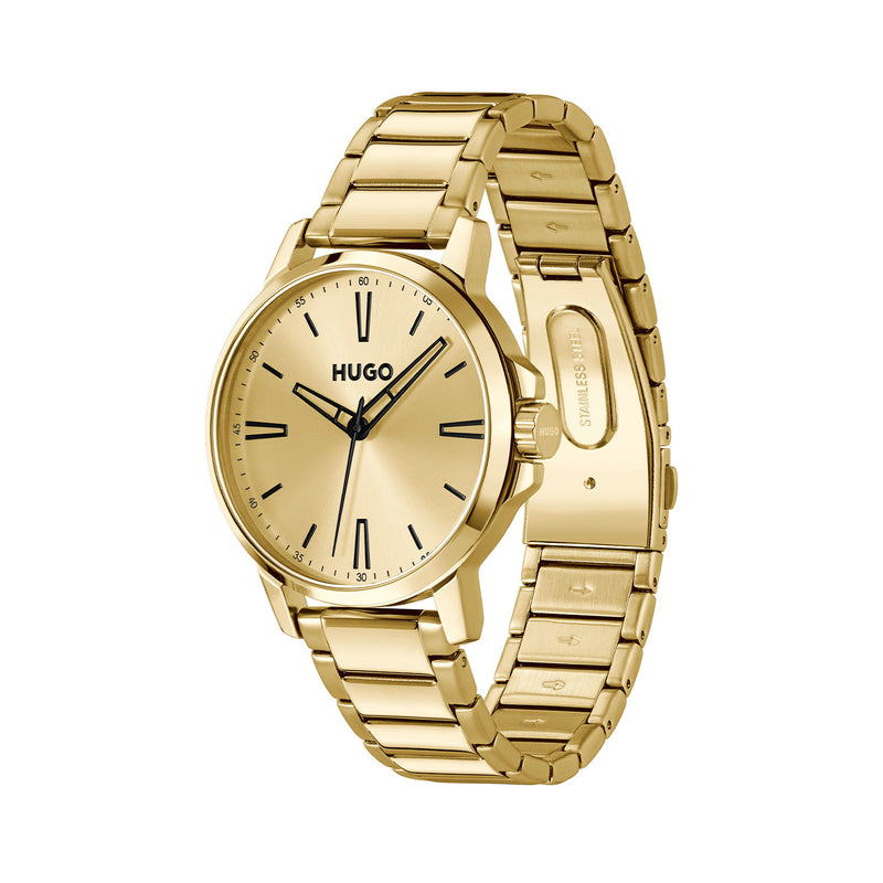 Hugo Boss #SMOOTH Gold Men's Watch HU1530420-zoom-