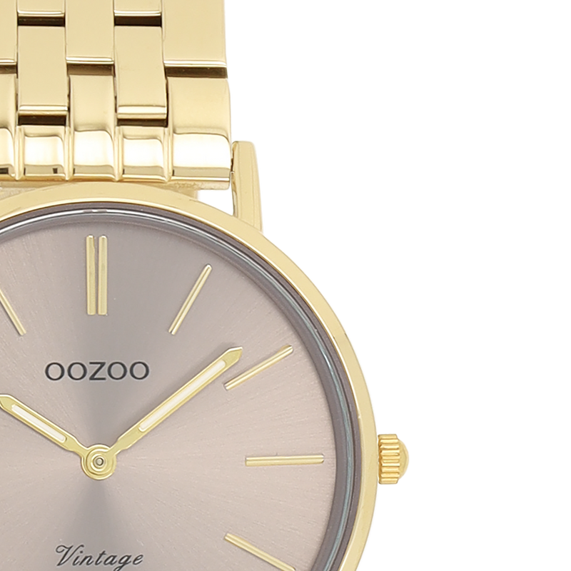 OOZOO Vintage Gold and Taupe Women's Watch C20408-zoom-