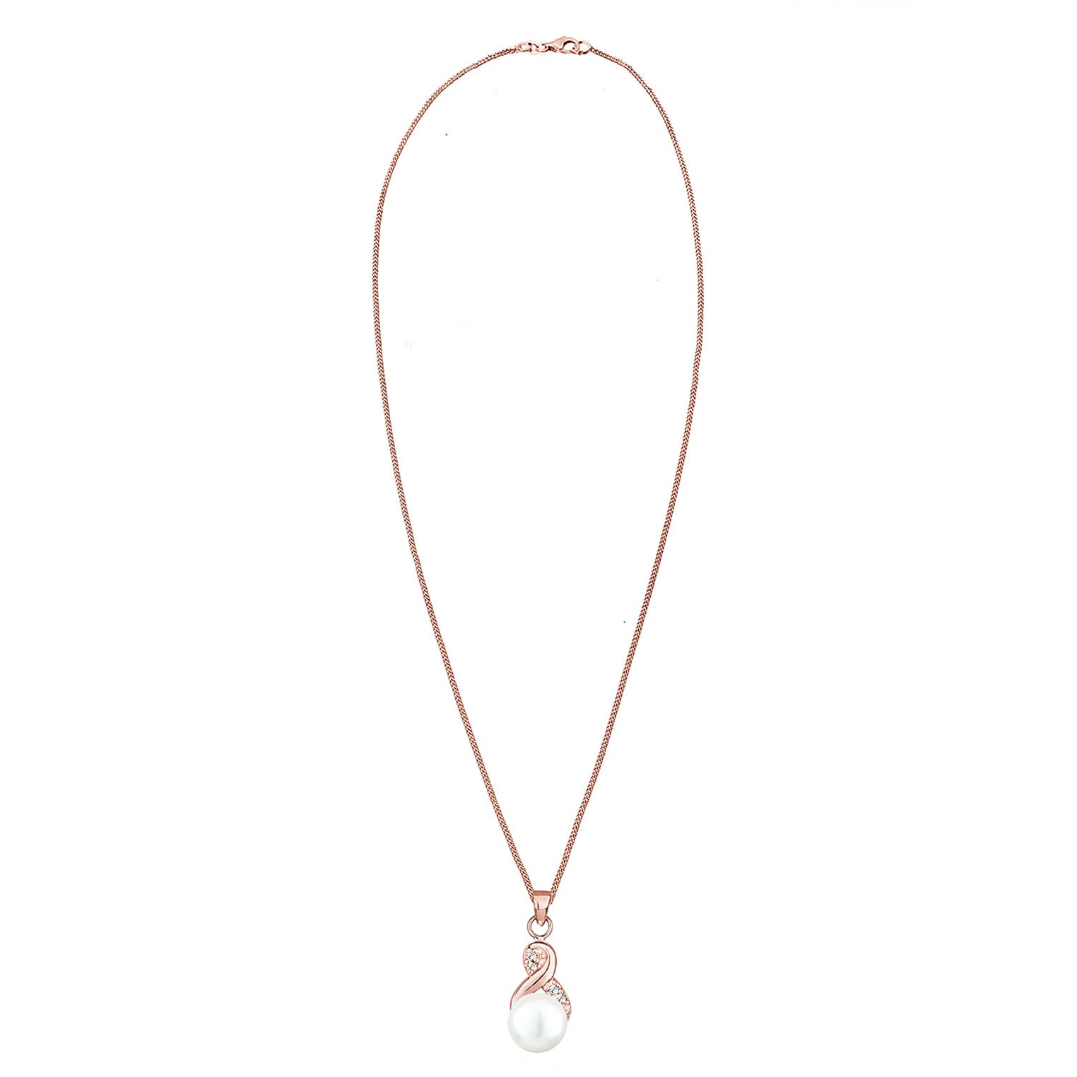 Elli 925 Sterling Silver Pearl Necklace with Pearl 2004-BF-0007988-001
