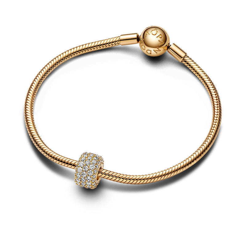 Pandora Moments Gold-coloured Charm 762820C01with14 Carat Gold Plating-zoom-