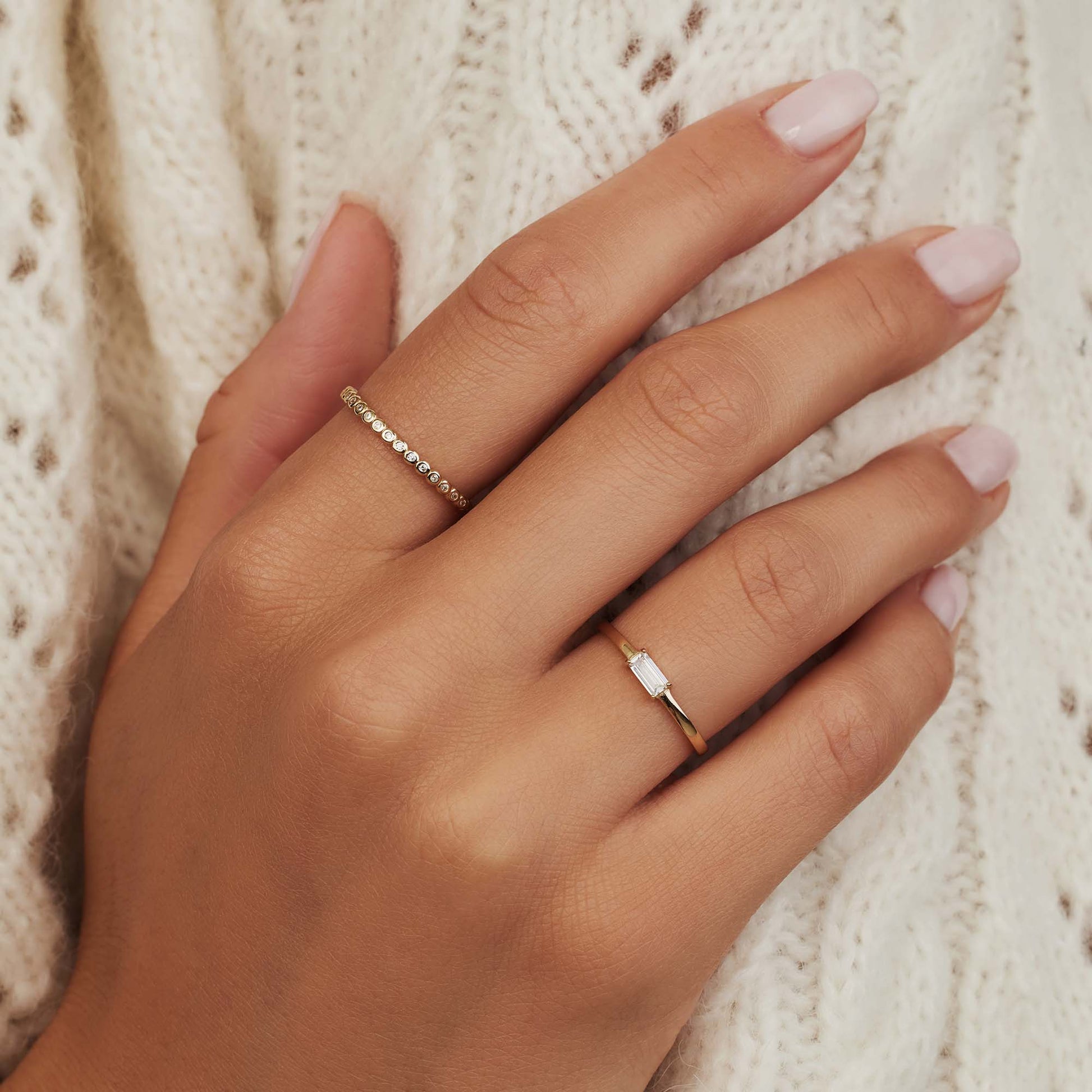 Isabel Bernard Baguette Mirrell 14 karaat gouden ring IB330020-50