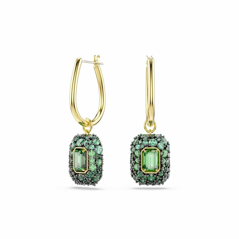 Swarovski Sublima Glam Gouden Oorbellen met Groene Kristal 5752890-zoom-