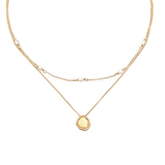 Elli 925 Sterling Silver Layered Choker with Coin 2004-BF-0007940-001