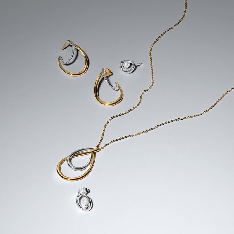 Pandora Essence Verguld Tweekleurige Double Pendant Ketting 364668C00-50-zoom-