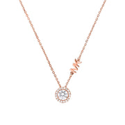 Michael Kors Premium 925 Sterling Silver Rosegolden Necklace MKC1208AN791 (Length: 40.50 - 45.50 cm)
