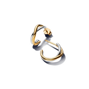 Pandora Essence Gold Plated Organisch Gevormde Tweekleurige Oorringen 263880C00