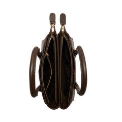 Isabel Bernard Honoré Cloe Midi brown calfskin leather handbag IB25082-031