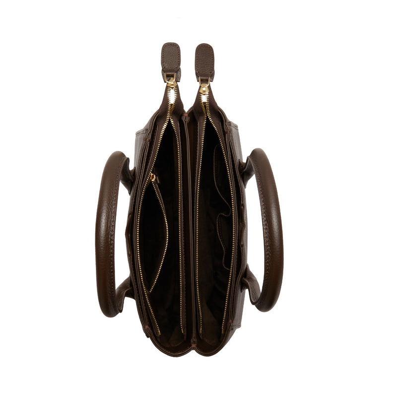 Isabel Bernard Honoré Cloe Midi Bruine Handtas van Kalfsleer IB25082-031-zoom-
