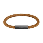 Hugo Boss BOSS Braided Leren Leren Armband 2002-HBJ1580153