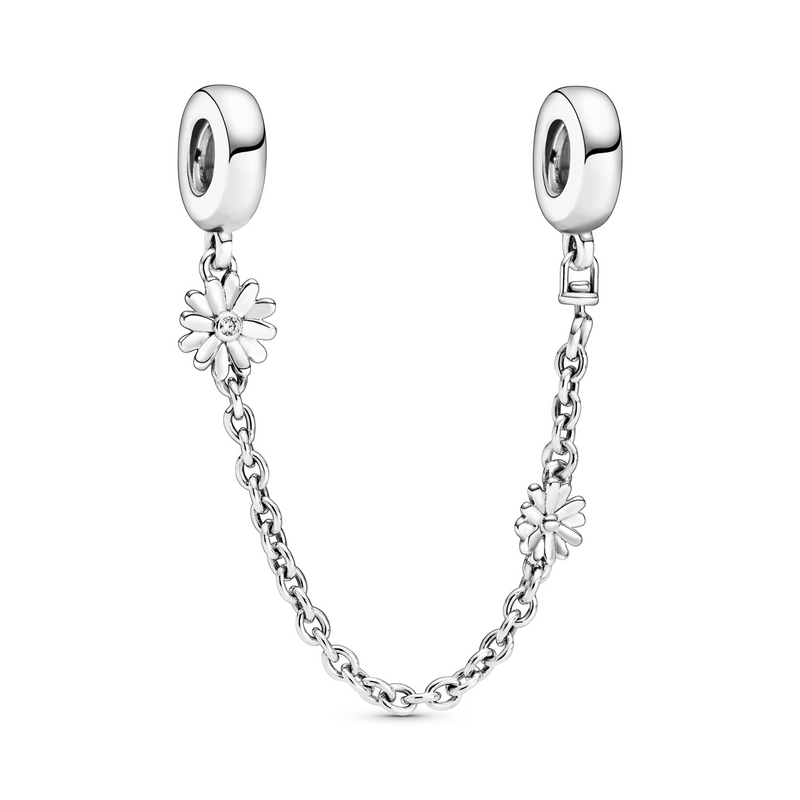 Pandora Garden 925 Sterling Silver Daisy Flower Safety Chain 798764C01-05-zoom-