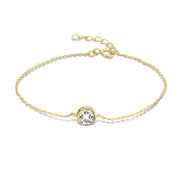 Violet Hamden Venus 925 Sterling Zilveren Gold Plated Armband met Geboortesteen VH320010-JUL