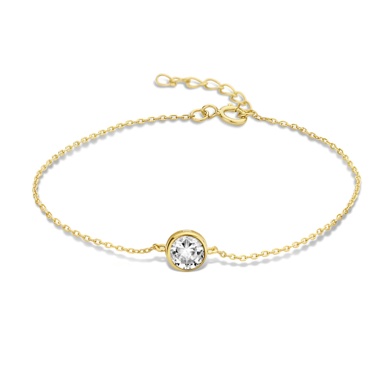 Violet Hamden Venus 925 Sterling Zilveren Gold Plated Armband met Geboortesteen VH320010-JUL-zoom-