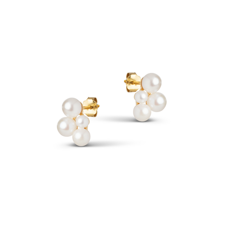 ENAMEL Copenhagen Mae Gold Plated Recycled 925 Sterling Silver Ear Studs E354G-PE-zoom-