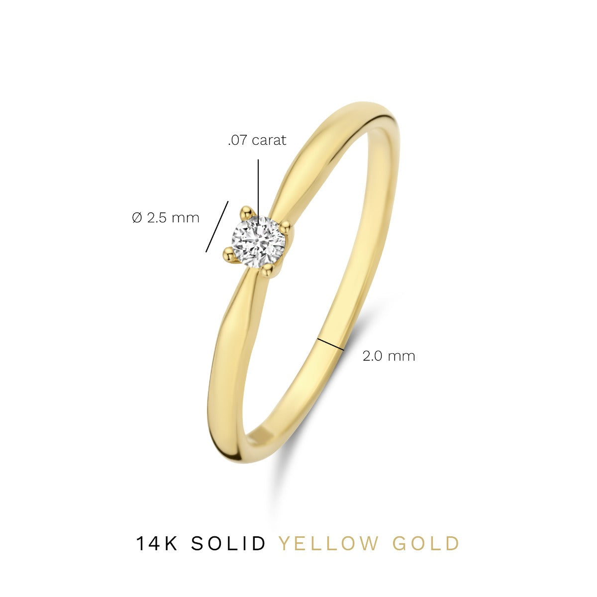 Isabel Bernard De la Paix Celesse 14 Carat Gold Ring | diamond 0.07 ct | IBD330002-54