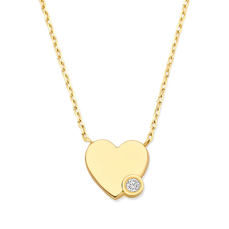 Isabel Bernard De la Paix Amore 14 karaat gouden collier met diamant 0.02 karaat IBD350028-zoom-