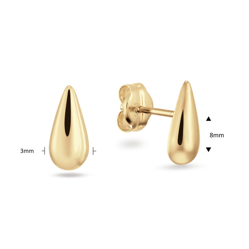 Jackie Gold San Polo 14 Karat Gold Ear Studs 585 JKE25.306-zoom-