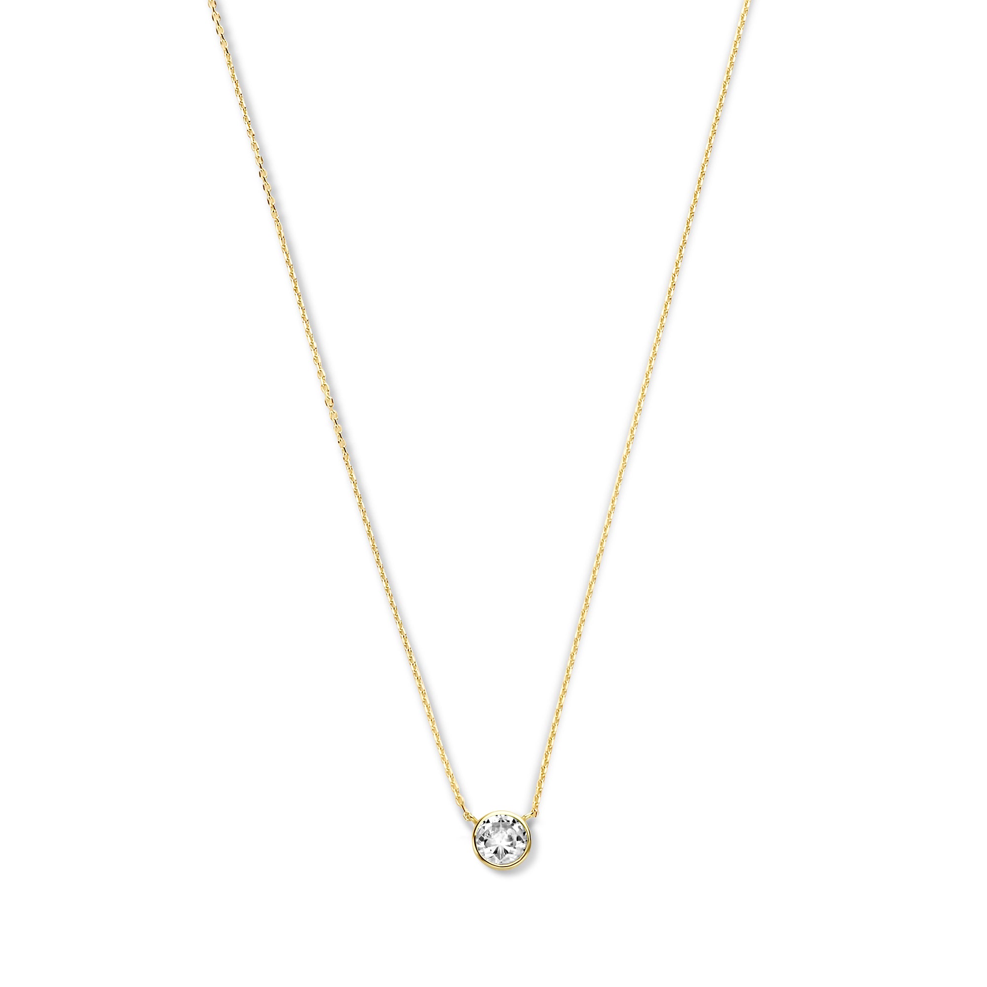 Violet Hamden Venus 925 Sterling Silver Gold-coloured Necklace with Birthstone VH340010-SEP