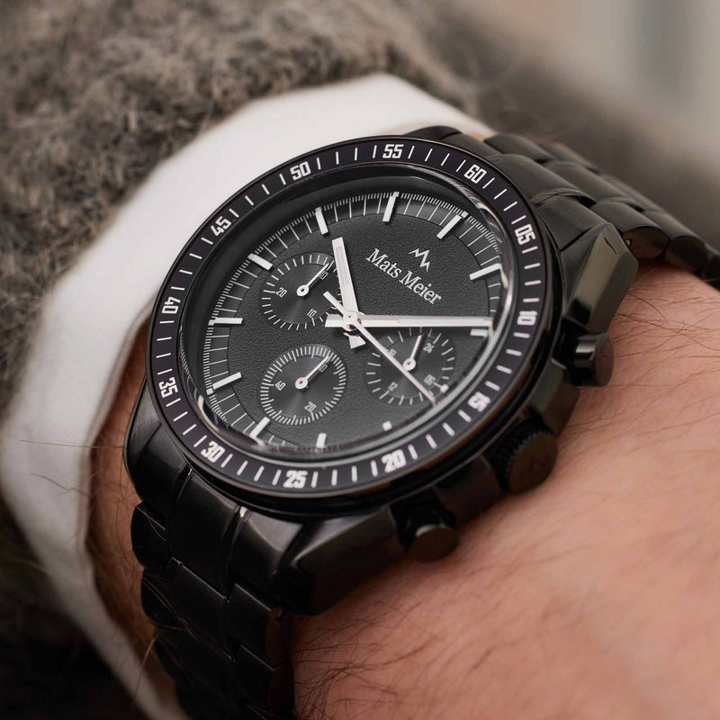 Mats Meier Arosa Racing Chronograaf Herenhorloge Zwart MM50016-zoom-