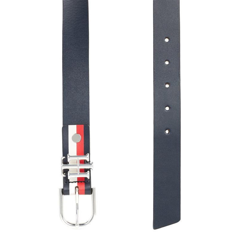 Tommy Hilfiger Lux Blauwe Leren Riem AW0AW12137DW585-zoom-