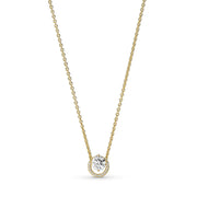 Pandora Timeless Gold-coloured Sparkling Round Halo Necklace Gold Plated 361174C01-45 (Length: 45.00 cm)