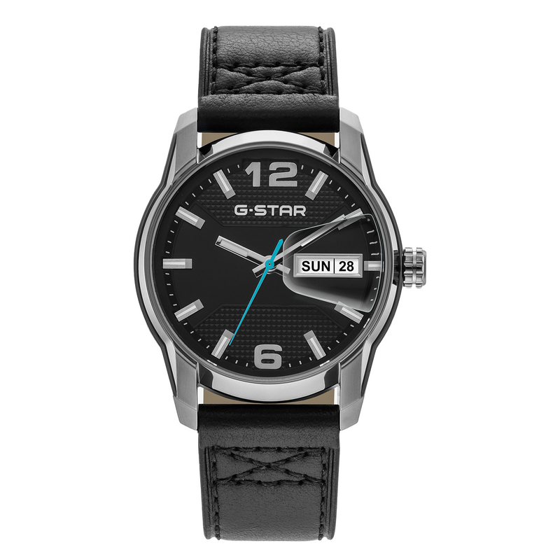 G-STAR Selvedge Zwart Leren Herenhorloge GSW.507.02-zoom-