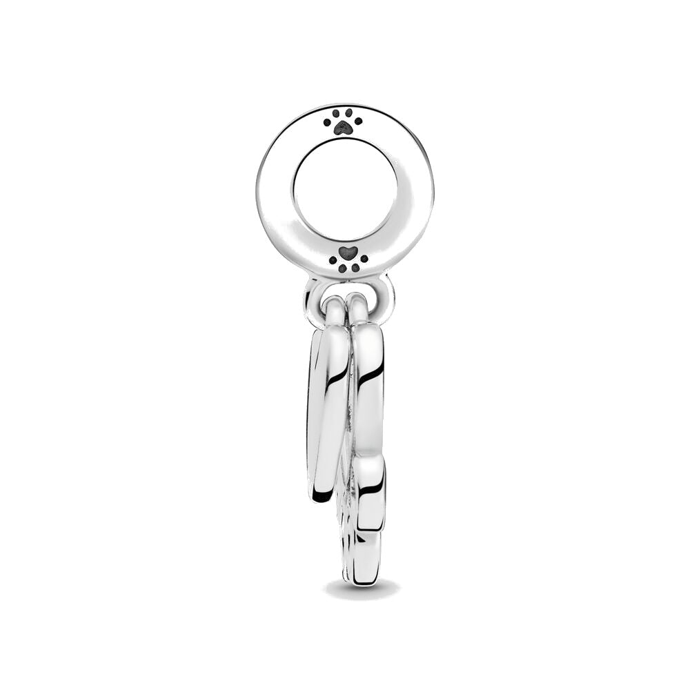 Pandora Passions 925 Sterling Silver Hearts & Paw Print Dangle Charm 799360C00