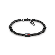 Tommy Hilfiger Roestvrij Staal Zwarte Heren Schakelarmband TJ2790676