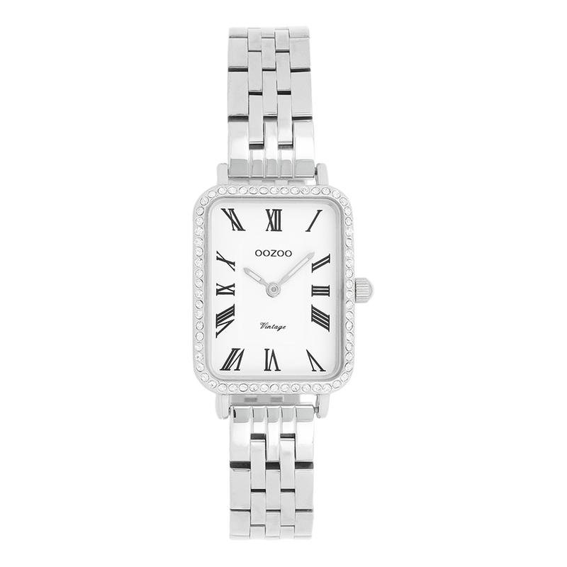 OOZOO Vintage Silver and White Women's Watch C20413-zoom-