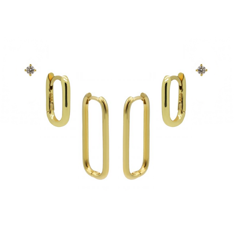 Karma 925 Sterling Silver Gold-coloured Sun Kissed Earparty EPV06GP-zoom-