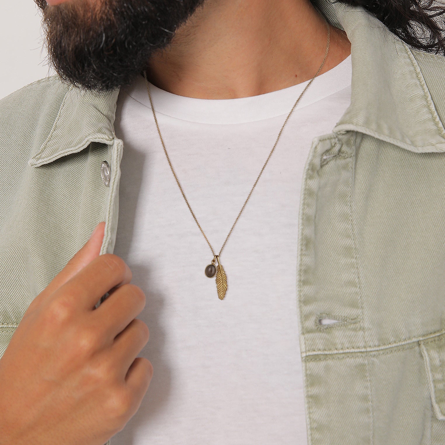 Kuzzoí 925 Sterling Silver Necklace with Quartz 2004-BF-0007881-001