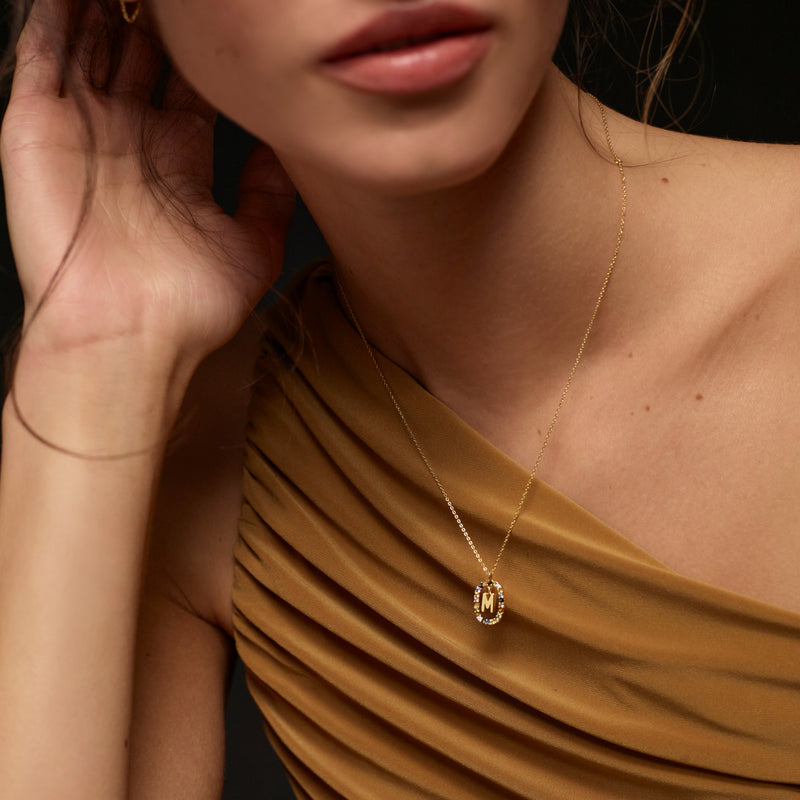 P D Paola 925 Sterling Zilveren Goudkleurige Letter V Ketting CO01-281-U-zoom-