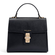 Femme Forte Simone Midi Zwarte Handtas van Kalfsleer IB21127-001