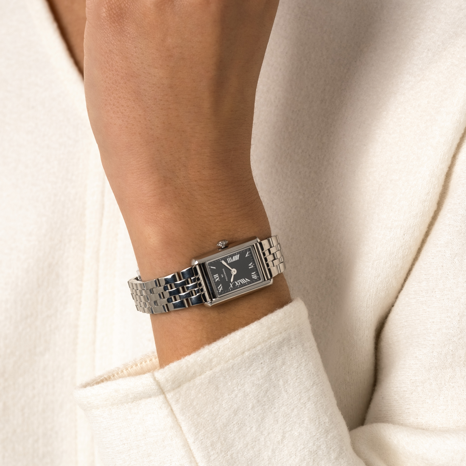 Mockberg Timeless Silver Noir Watch MO244