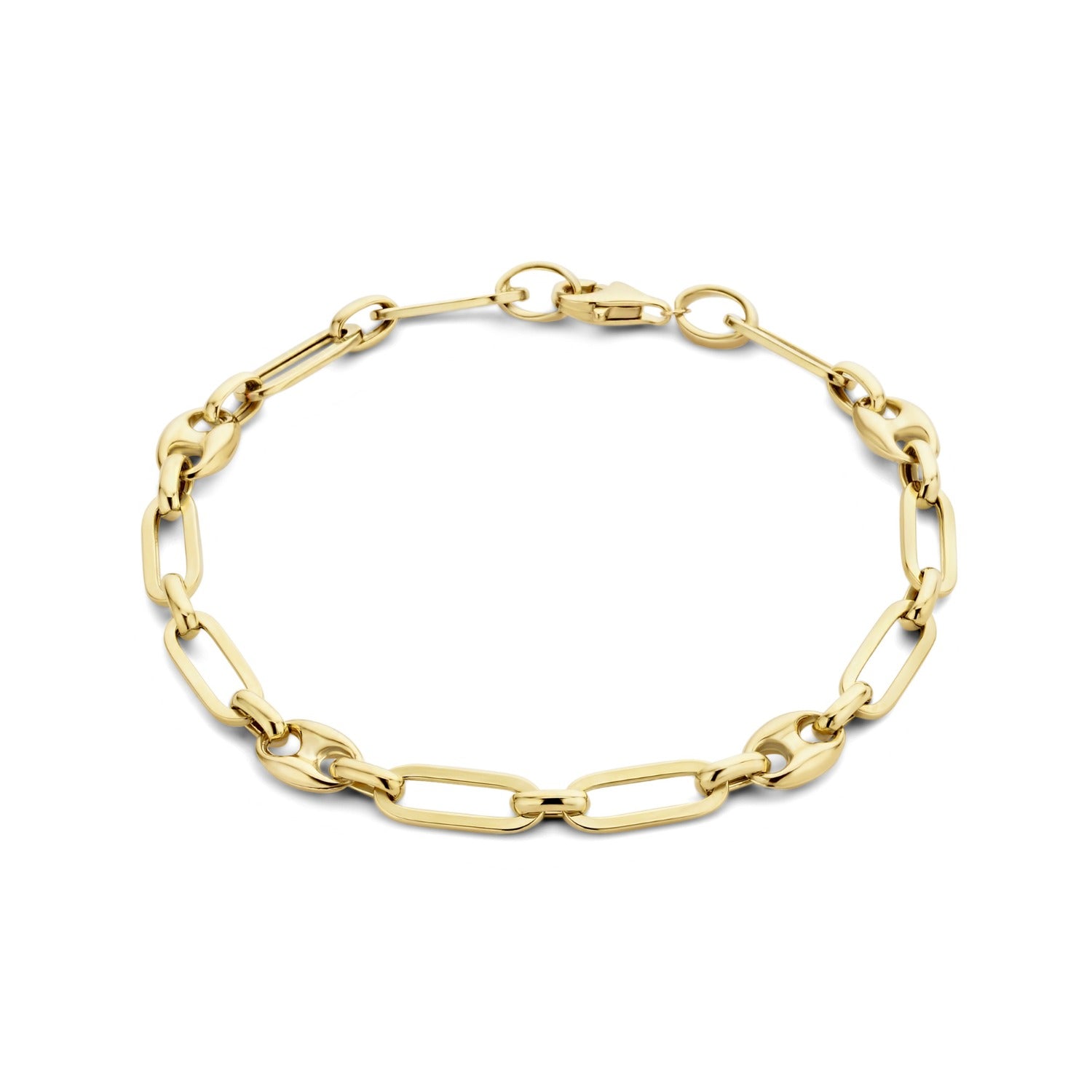 Isabel Bernard Cadeau d'Isabel 14 karat gold necklace and bracelet gift set with chains IB90181