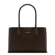 Isabel Bernard Honoré Cloe Midi Bruine Handtas van Kalfsleer IB25082-031