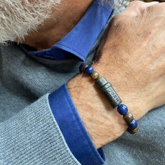 Josh Natural stone Bracelet 09285-BRA-VB/LAPISBR/L-1