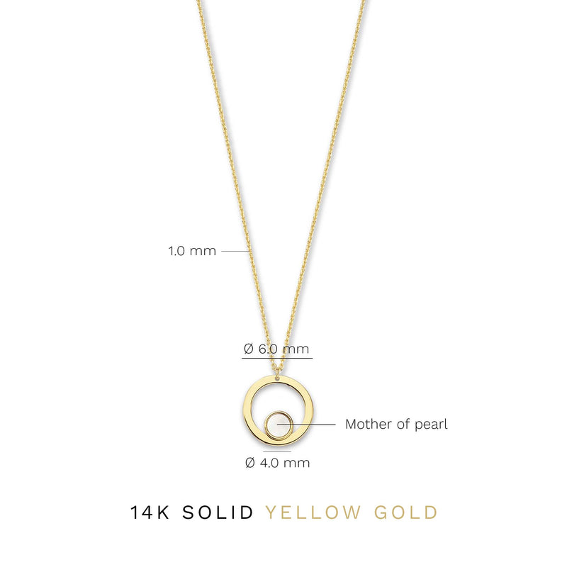 Isabel Bernard Belleville Nova 14 Karaat Gouden Collier IB340029 (Lengte: 40.00-45.00 cm)-zoom-