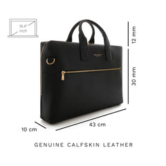 Isabel Bernard Honoré Anique Black Calfskin Handbag IB25071