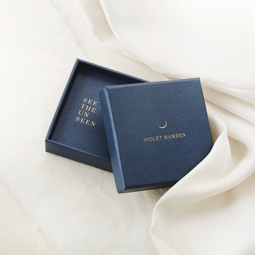 Violet Hamden Luminous Luna Silver Necklace VH10104 (Adjustable between 40-50 cm)