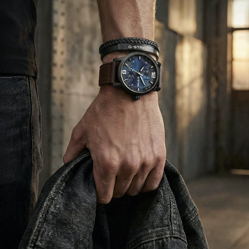 G-Star Tether02P Zwart Leren Armband GSJ.109.03-zoom-