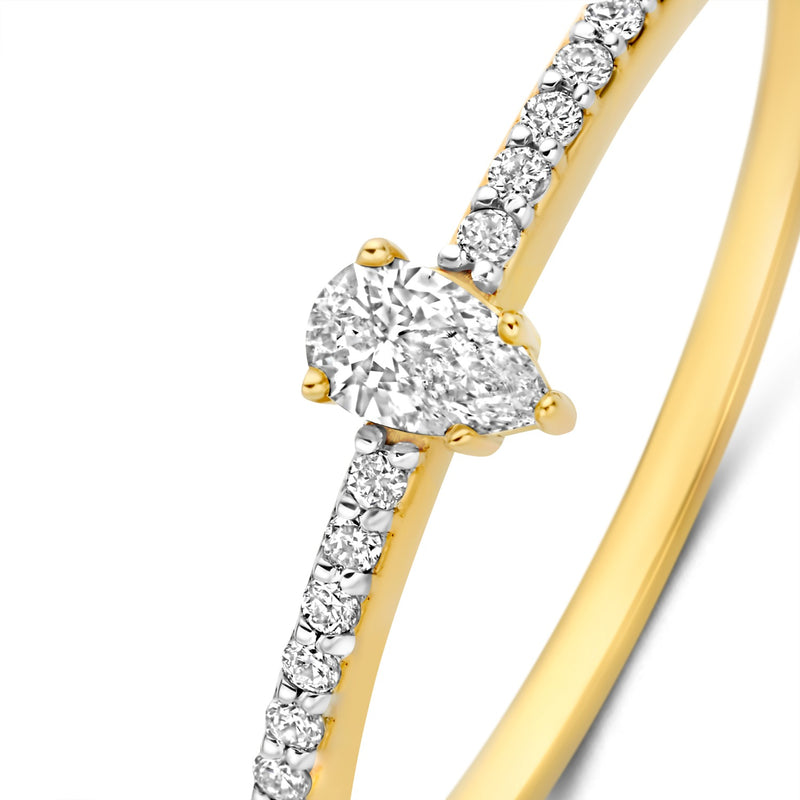 Isabel Bernard De la Paix Eloise 14 karat gold ring with diamond 0.10 carat IBD330043-48-zoom-