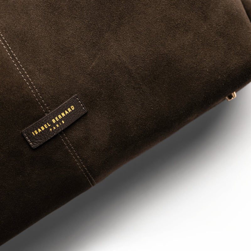 Isabel Bernard Honoré Grace donker bruine suède schoudertas IB25093-131-zoom-
