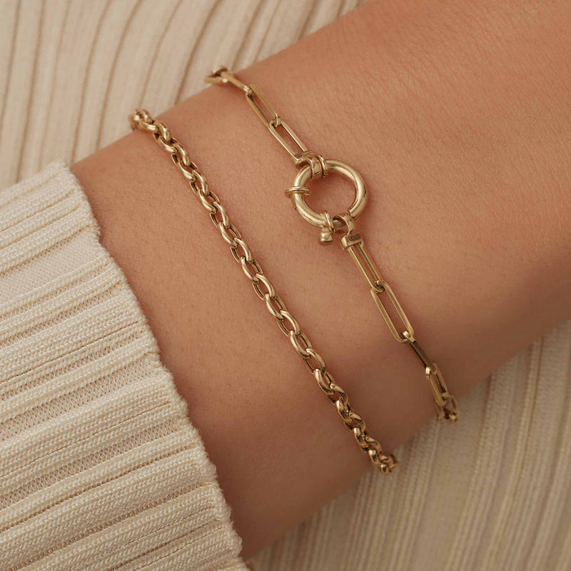 Isabel Bernard Aidee Odile 14 Karaat Gouden Schakelarmband IB320128-zoom-
