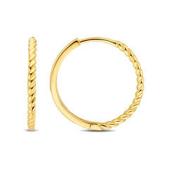 Beloro Jewels Della Spiga Giana 9 karat gold hoop earrings BO360093