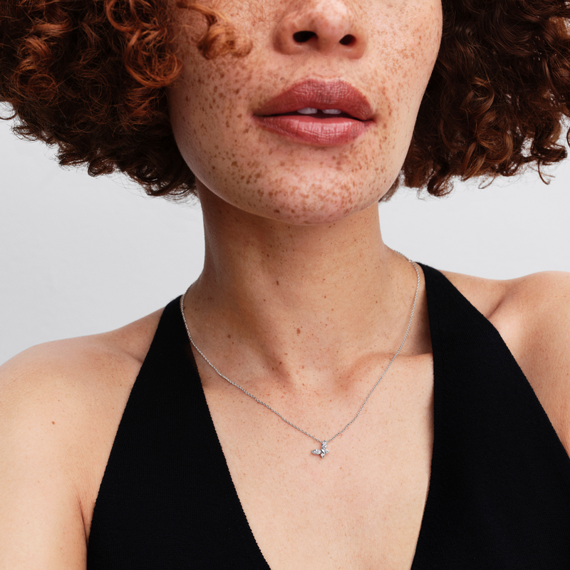 Pandora Timeless 925 Sterling Silver Butterfly Pendant Necklace 394266C01-45-zoom-