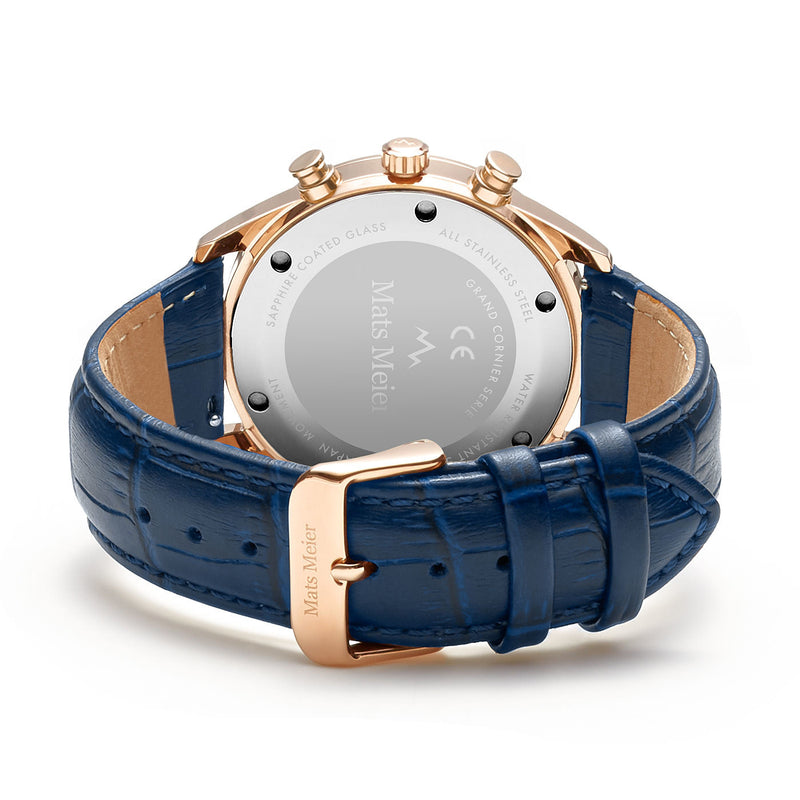 Mats Meier Grand Cornier Blauw Chrono horloge MM00131-zoom-