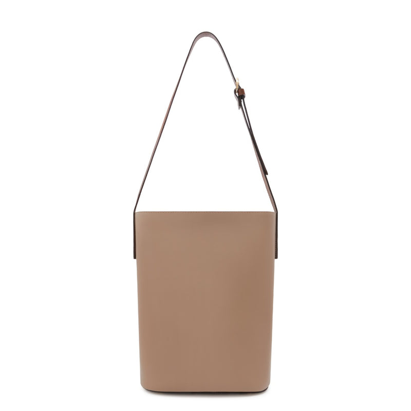 Isabel Bernard Honoré Lora Taupe Leren Schoudertas van Kalfsleer IB25085-378-zoom-