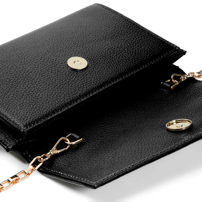Isabel Bernard Honoré Lina Zwarte Clutch Met Afneembare Schouderketting IB21135-001-zoom-