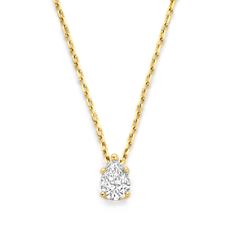 Isabel Bernard De la Paix Eloise 14 karaat gouden collier met diamant 0.15 karaat IBD350026-zoom-